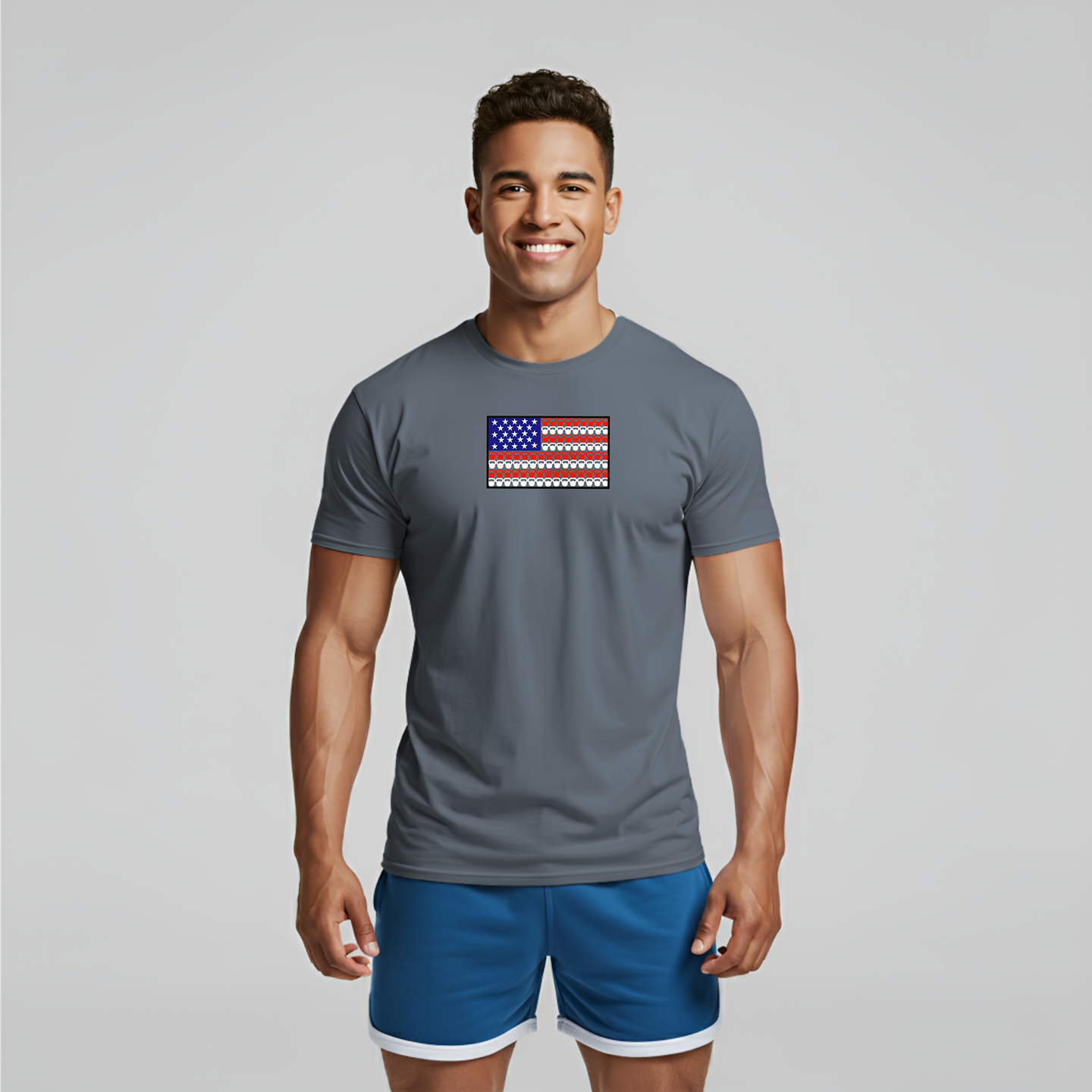 Blue Jean

This shirt is not just for workouts; it’s also an excellent conversation starter for fitness communities, social media posts, and gym events. Showcasing the kettlebell flag design, it inspires motivation and camaraderie among fellow lifters, encouraging everyone to lift heavy and train hard. Wearing this shirt can boost your confidence and remind you of your commitment to strength training and fitness. Gymshark and Fabletics